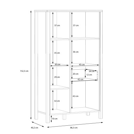 Biblioteca Hight Rock 86.3 Cm-01