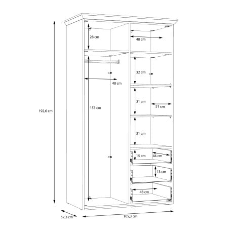 Dulap Dormitor 2 Usi Albertta 106 Cm-01