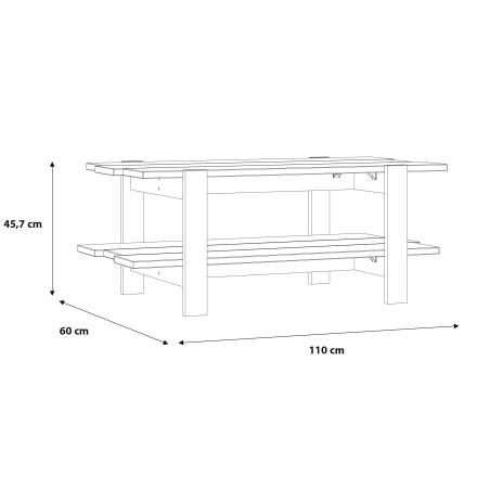 Masa Cafea Leokadia, Stejar Artisan Si Gri Wolfram Uni, 110 Cm-01