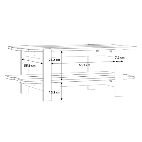 Masa Cafea Leokadia, Stejar Artisan Si Gri Wolfram Uni, 110 Cm-01