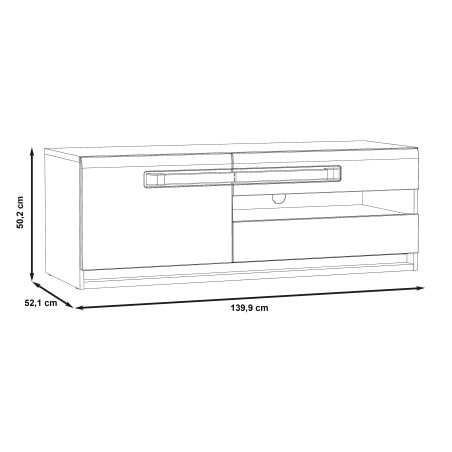 Comoda Tv Autentik Stejar Sonoma, 140 Cm-01