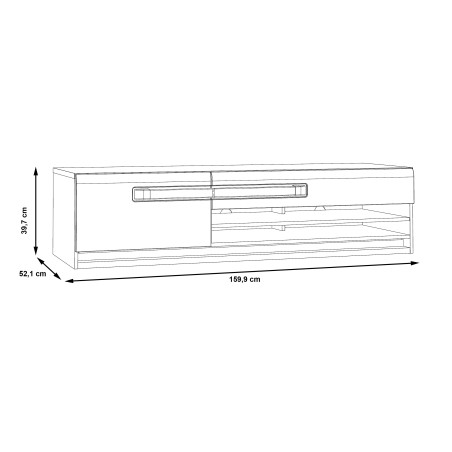 Comoda Tv Autentik Stejar Sonoma, 160 Cm-01