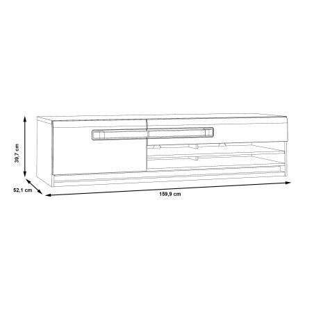 Comoda Tv Autentik Stejar Sonoma, 160 Cm-01