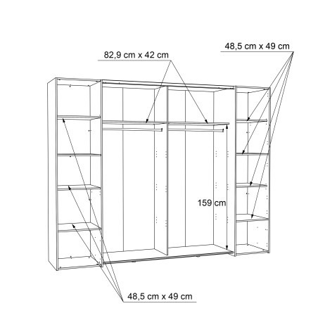 Dulap Energy Stejar Artisan, 270 Cm-01