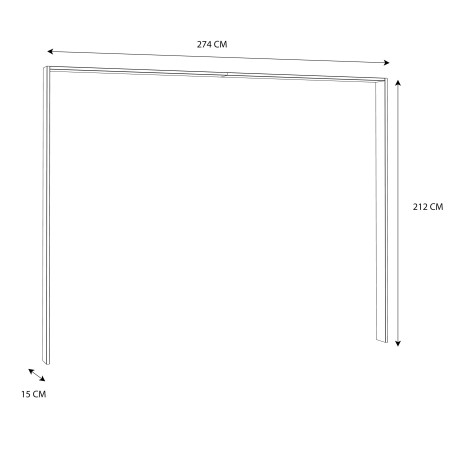 Rama Pentru Dulap Lexino Alb, 274 Cm-01