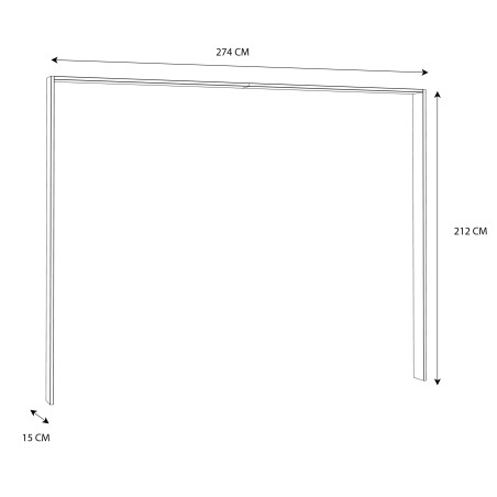 Rama Pentru Dulap Lexino Gri Wolfram Uni, 274 Cm-01