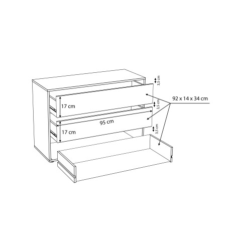 Comoda Interior Dulap Rimrock Gri, 98.7 Cm-01