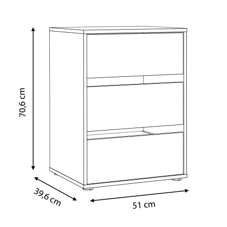 Comoda Interior Dulapuri Rimrock Gri, 51 Cm-01