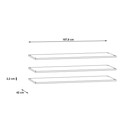 Set 3 Polite Dulap Rimrock Gri, 51 Cm-01