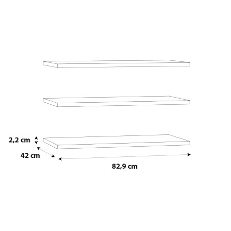 Set 3 Polite Dulap Rimrock Gri, 82.9 cm-01