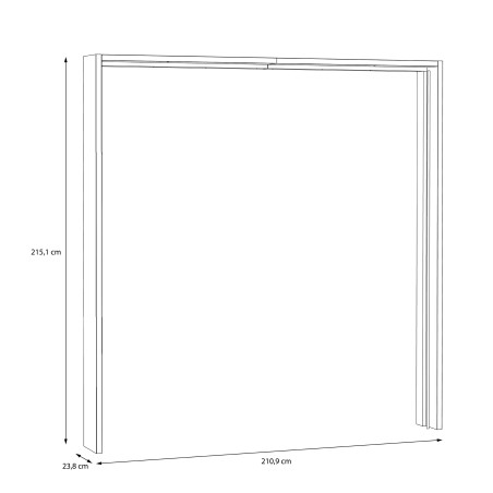 Rama Cu Led Dulap Rimrock Stejar Pamantiu, 211 Cm-01