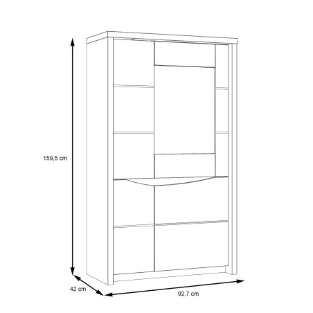 Vitrina Dreapta Sentozza 93 Cm-01