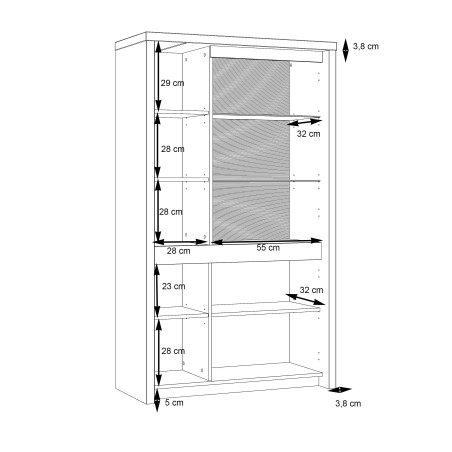 Vitrina Dreapta Sentozza 93 Cm-01