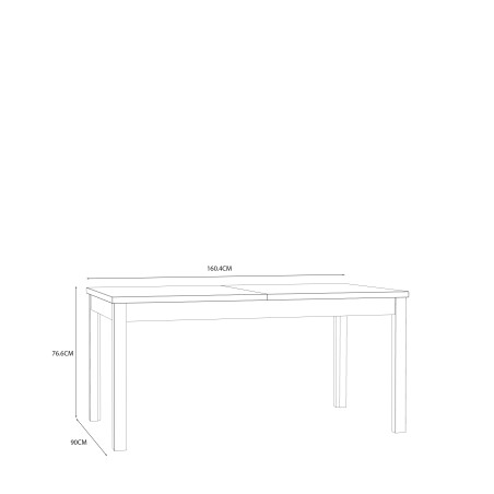 Masa Extensibila Elatha 160.4 x 90 x 76 Cm-01