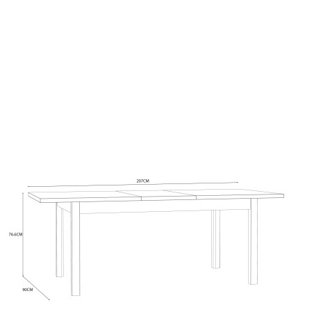 Masa Extensibila Elatha 160.4 x 90 x 76 Cm-01