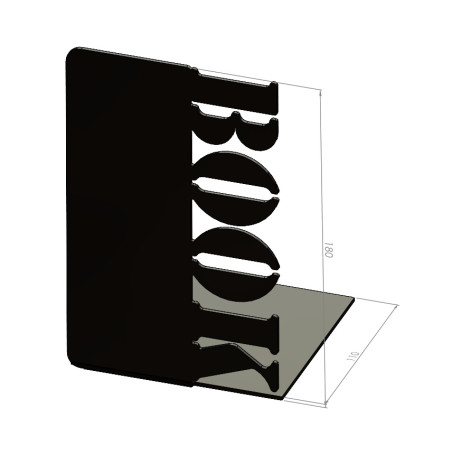 Suport De Carte Book Otel Negru Mat, 18 X 11 Cm-01