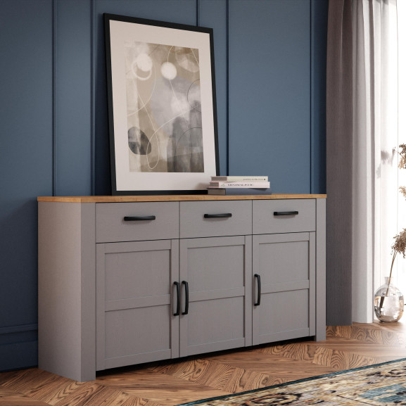Comoda Behalf Stejar Riviera Si Stejar Gri 166.1 Cm