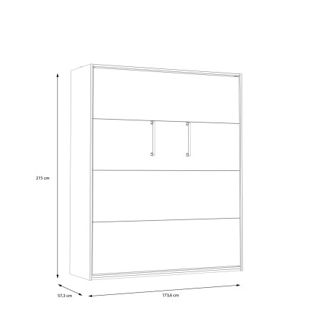 Pat Multifunctional Smartway Alb Si Stejar Catania, 177 Cm-01