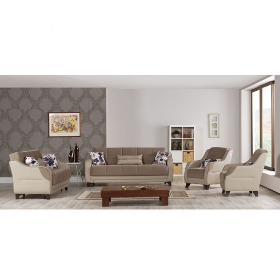 Set canapea extensibila cu lada Hisar