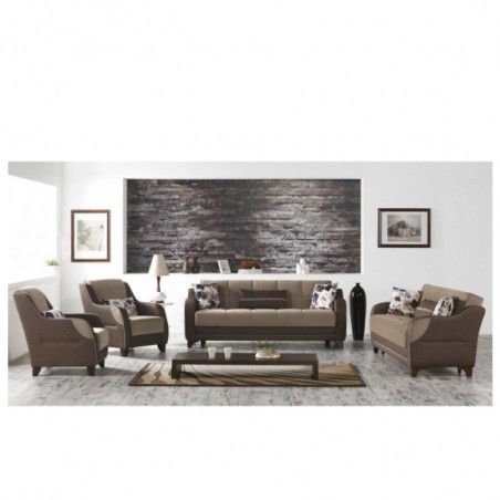 Set canapea extensibila cu lada Hisar-01