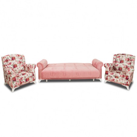 Set canapea extensibila cu lada Latina-01