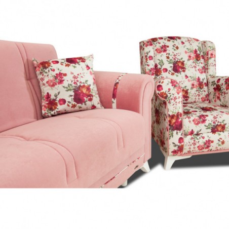 Set canapea extensibila cu lada Latina-01