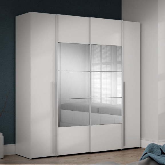 Poze Dulap Cu Oglinda Energy Alb, 200 Cm