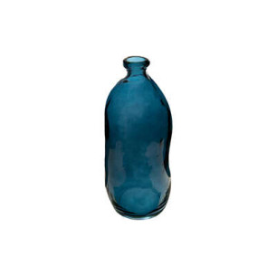 Vaza Sticla Recycle Blue, 35 Cm