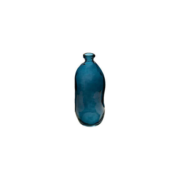 Vaza Sticla Recycle Blue, 35 Cm