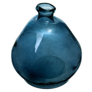 Vaza Sticla Recycle Blue, 45 Cm