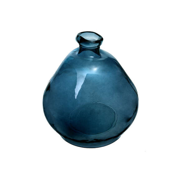 Vaza Sticla Recycle Blue, 45 Cm