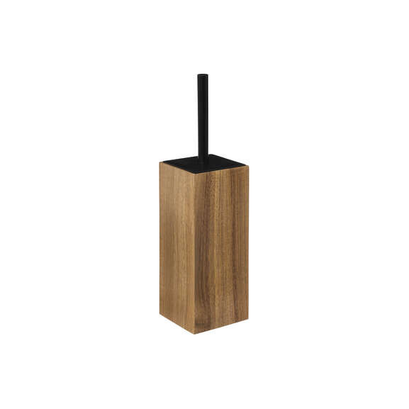 Suport perie de toaleta black wood