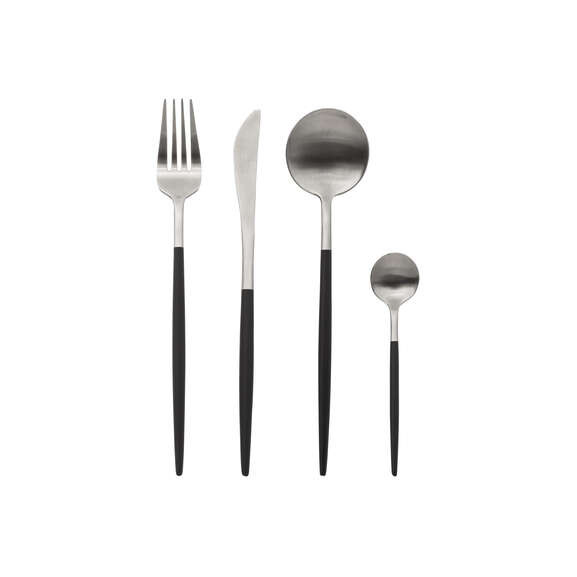 Set tacamuri ideea inox si black, 24 piese