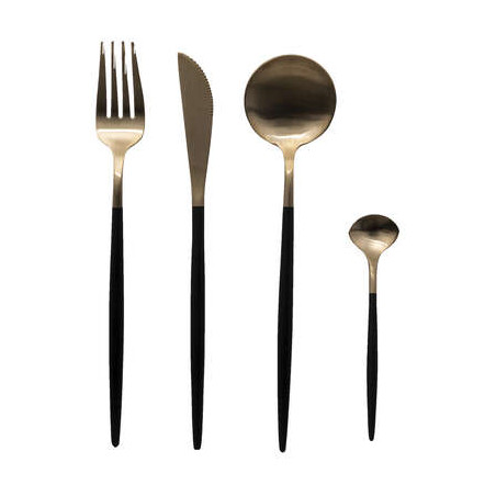 Set Tacamuri Ideea Gold Si Black, 24 Piese-01