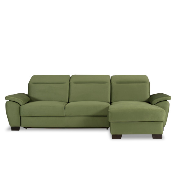 Coltar Extensibil Cu Insula Dreapta Dax, 2.5 Locuri, Lada Depozitare, Verde, 299 Cm 2.5 imagine model 2022