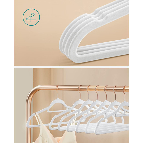 Set De 50 De Umerase Din Catifea Auriu Roz Si Alb 43.5 Cm