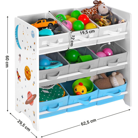 Raft De Depozitare Pentru Copii, Alb, 62.5 Cm-01