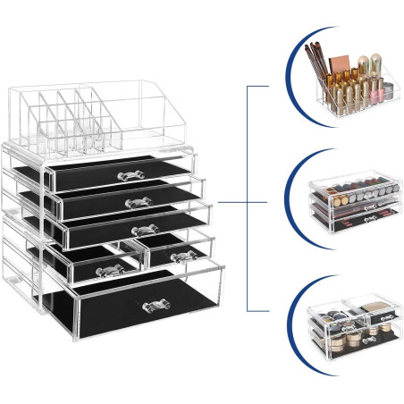 Organizator Mare De Machiaj, Cu 6 Sertare-01