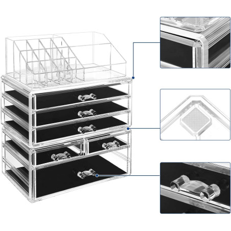 Organizator Mare De Machiaj, Cu 6 Sertare-01