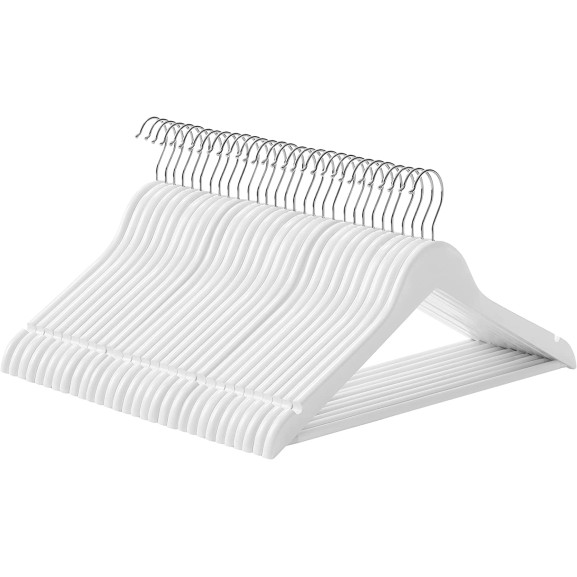 Pachet De 30 De Umerase Din Lemn, Alb, 44.5 Cm