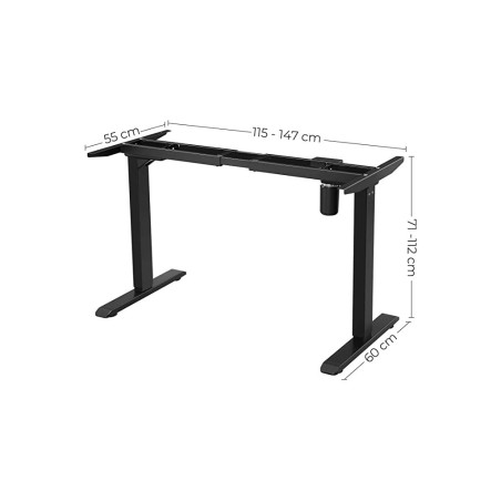 Picior Pentru Masa De Birou Reglabila Electric, Negru, 147 Cm-01