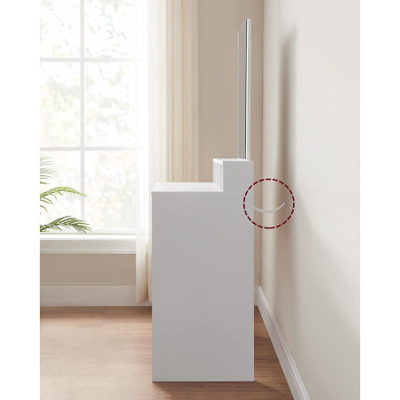 Masa De Toaleta Cu Oglinda, 2 Sertare Si 3 Compartimente, Alb, 80 Cm-01
