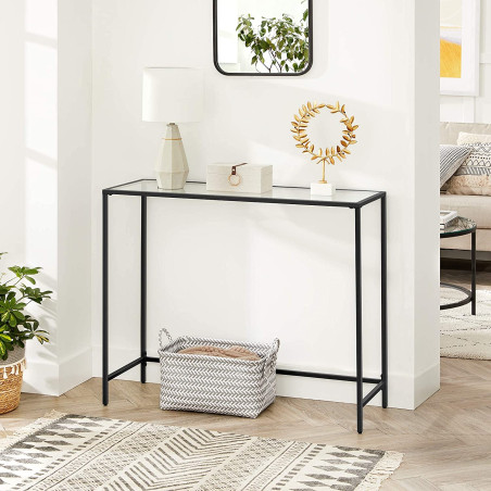 Consola Cu Picioare Reglabile, Negru, 100 X 35 Cm-01