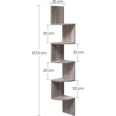 Raft De Colt Pe 5 Niveluri Cu Design In Zig-Zag, Gri-01