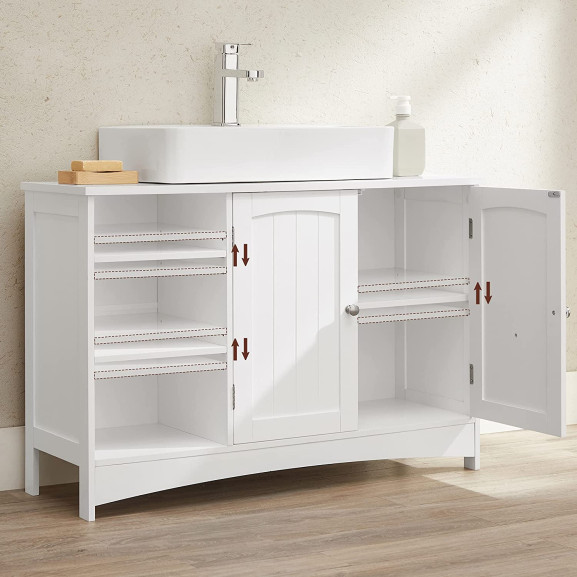 Dulap De Baie Cu 2 Usi, Alb, 90 Cm