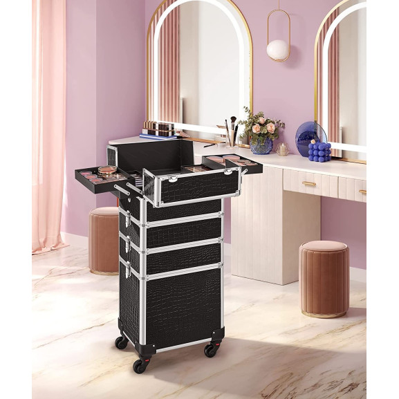 Poze Troler Cosmetice 7 In 1, Negru