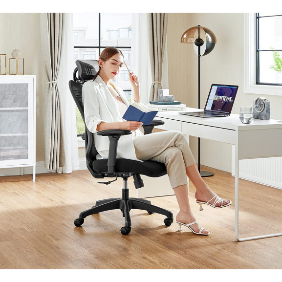Scaun De Birou Ergonomic Din Plasa Negru