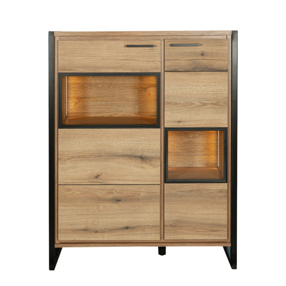 Comoda Bar 2 Usi Soho, Nordian Oak, 97 Cm