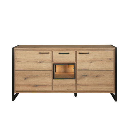 Bufet Soho Nordian Oak 3 Usi Si 1 Sertar 151 Cm-01