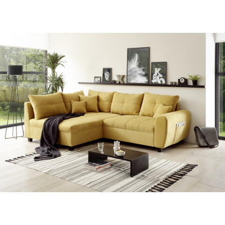 Coltar Extensibil Lena, Dreapta, Galben, 248 x 87 x 176 cm-01